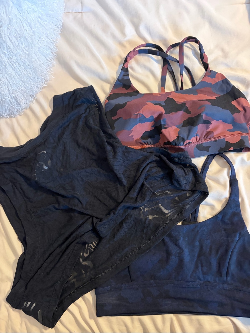 lululemon athletica Navy and Light Pink Sports Bra Set